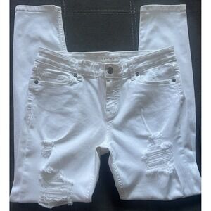 Junior Jeans Eunina Slim White Mica 11 Low Rise Skinny Ankle Women Clothing